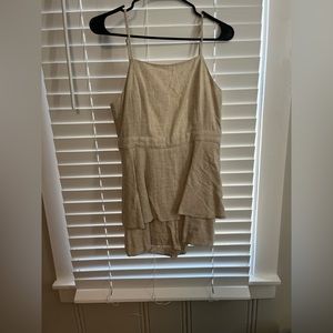 Khaki/linen romper